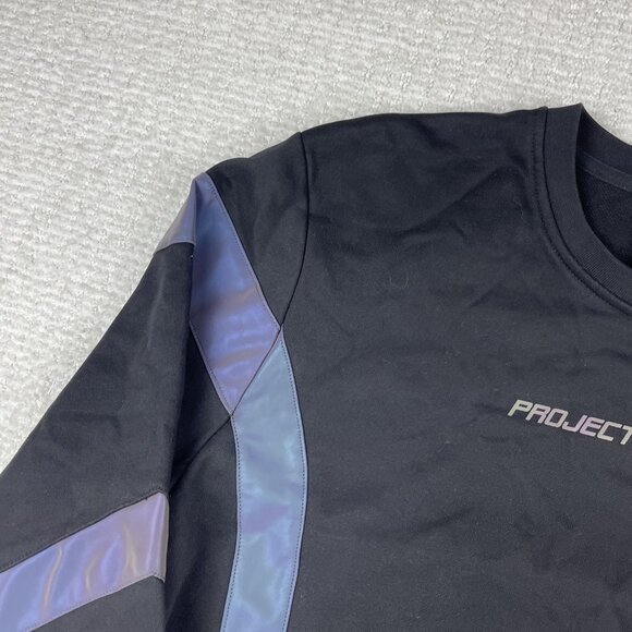 PROJECT X PARIS Sweater fleece Pullover Reflective Logo Black & Purple Men' XL - Picture 3 of 16
